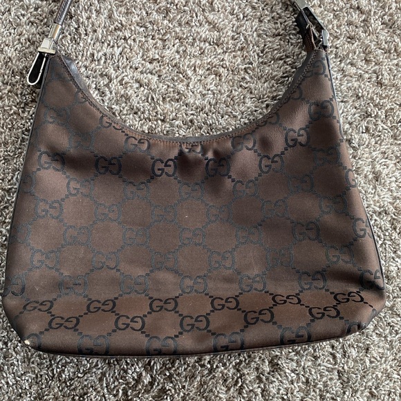 Gucci Small Hobo Brown & GG Logo Black Mini Shoulder Bag, 28335 - Picture 3 of 17